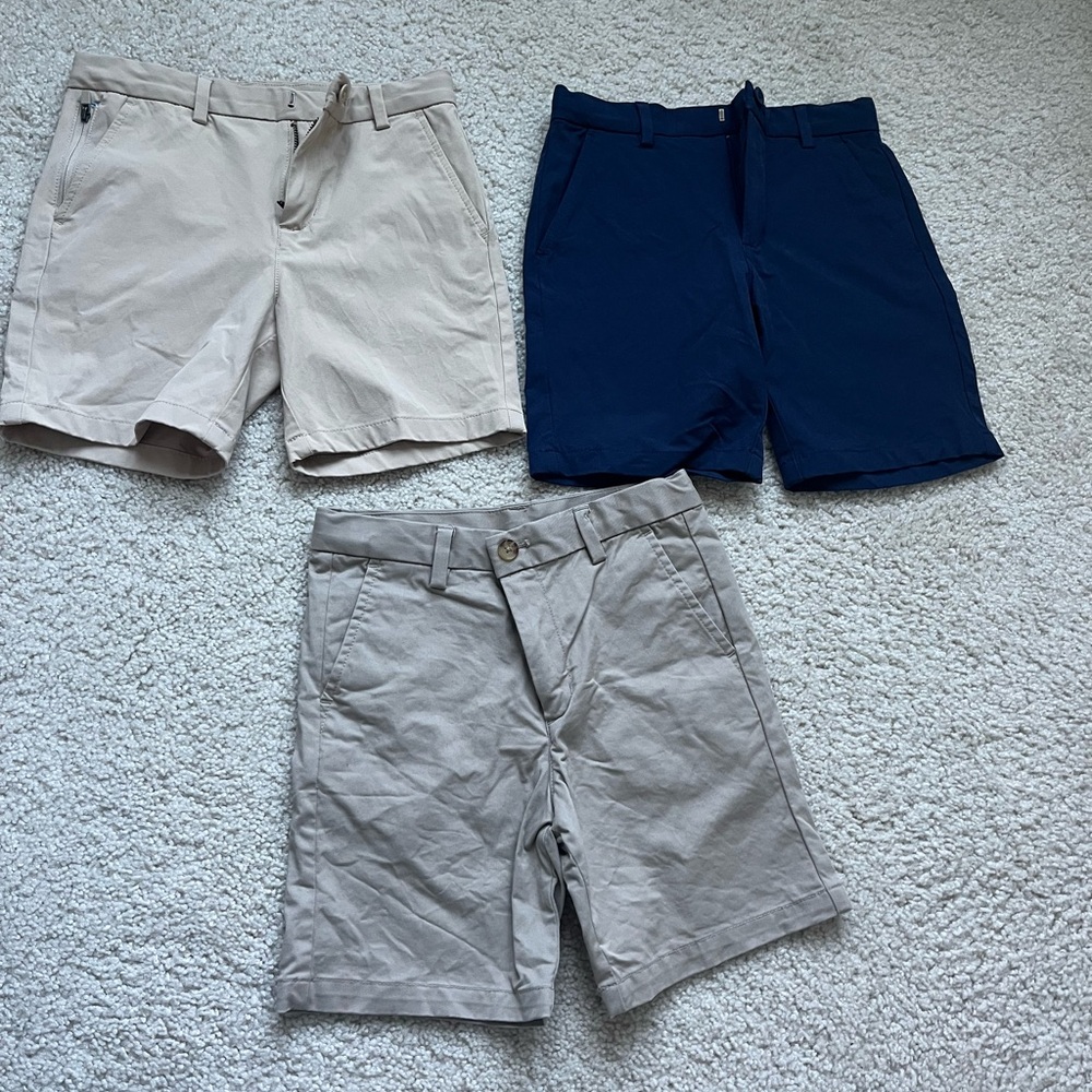 Vineyard Vines Boys Size 7 Shorts Set –Navy & Khaki | 3Pack, Excellent Condition